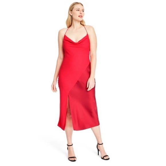 NWT Target CUSHNIE Red Slip Dress - Picture 5 of 14